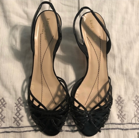 Kate Spade Black Strappy Heels - Picture 2 of 4